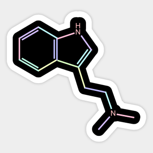 DMT Kawaii Pastel Rainbow Molecule Sticker